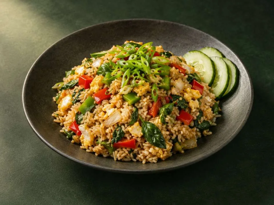 Generated illustration of Basil Fried Rice