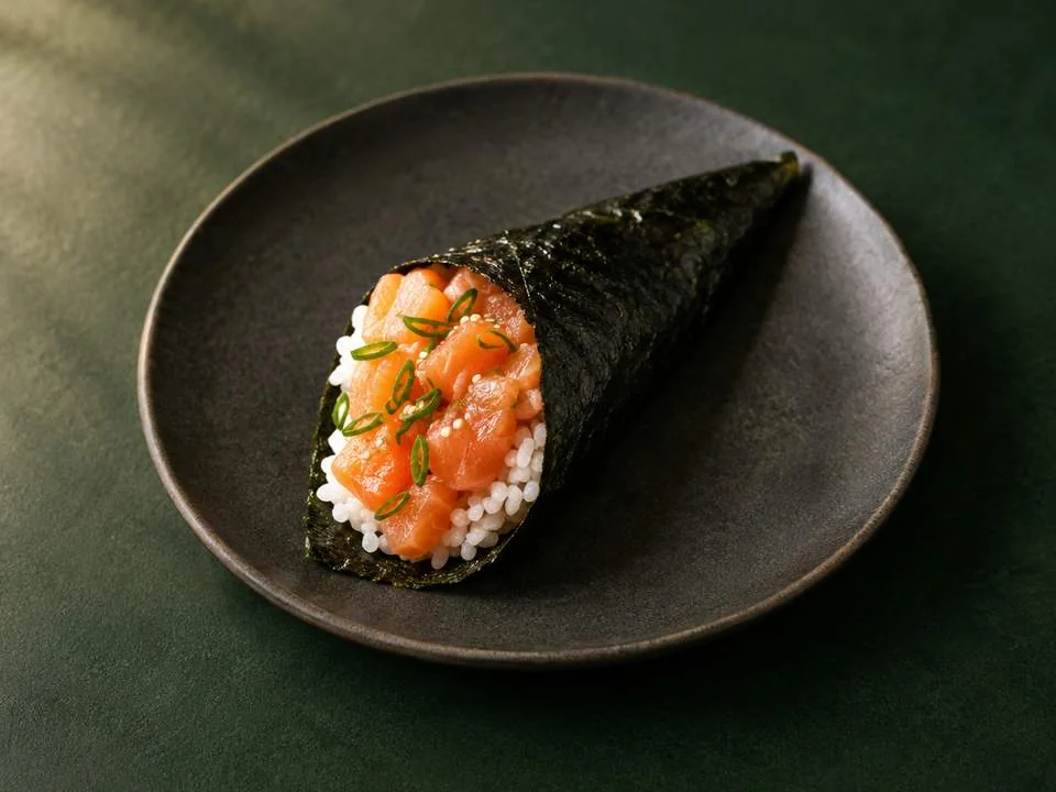 Generated illustration of Salmon Hand Roll