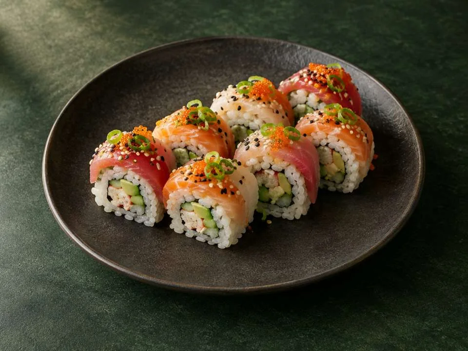 Generated illustration of Rainbow Roll